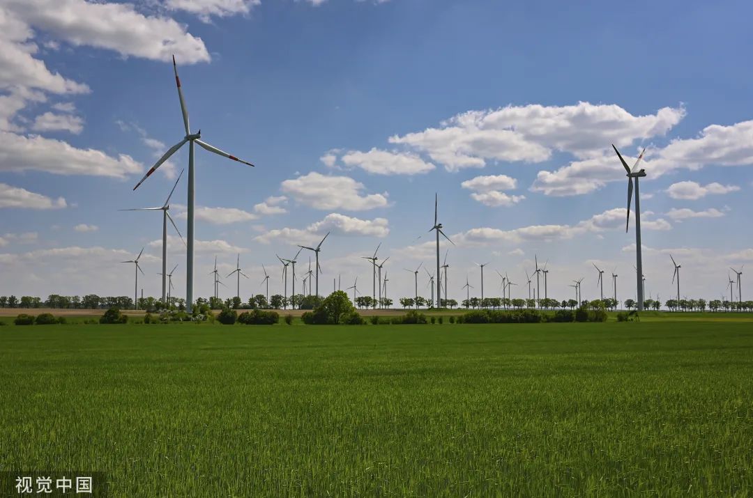 资料图:德国勃兰登堡州一处风力发电场 图自视觉中国