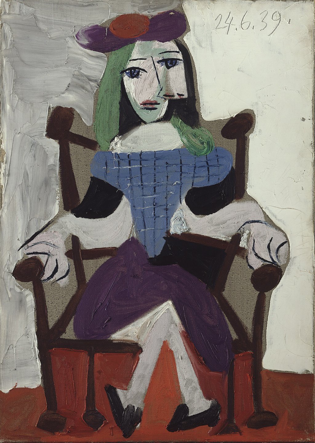 毕加索,《坐在扶手椅上的女人》,1939年