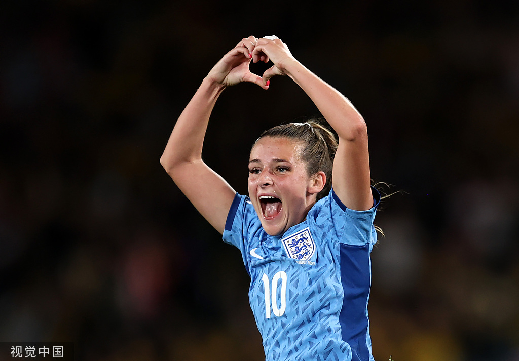 英格兰女足首次晋级世界杯决赛。
