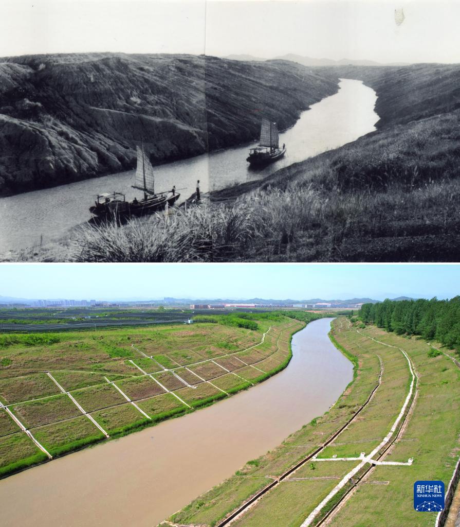新华全媒 丨新老照片感受淠史杭灌区发展之变|横排头|淠史杭灌区|渠首
