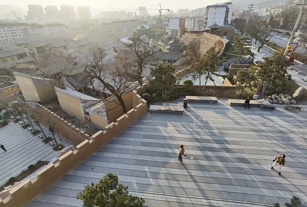 2021年12月22日,甘肃天水,俯瞰天水古城西关片区内的古民居建筑群落.