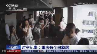 △记者此前在白象居拍摄的人流影像