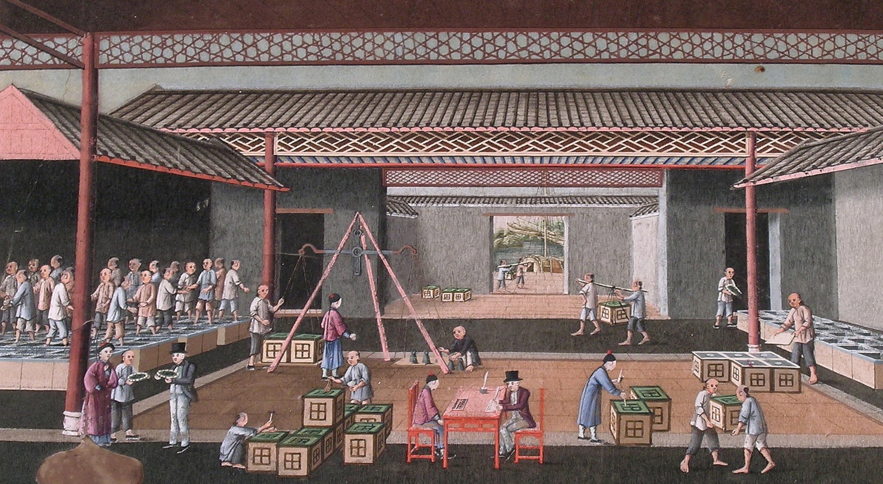 1840年，中国茶叶贸易。
