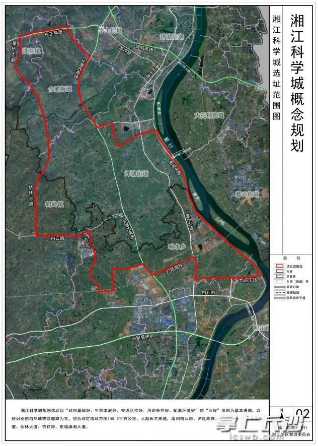 未来交通体系未来,湘江科学城内部将形成白庭路,白云路,白泉大道等