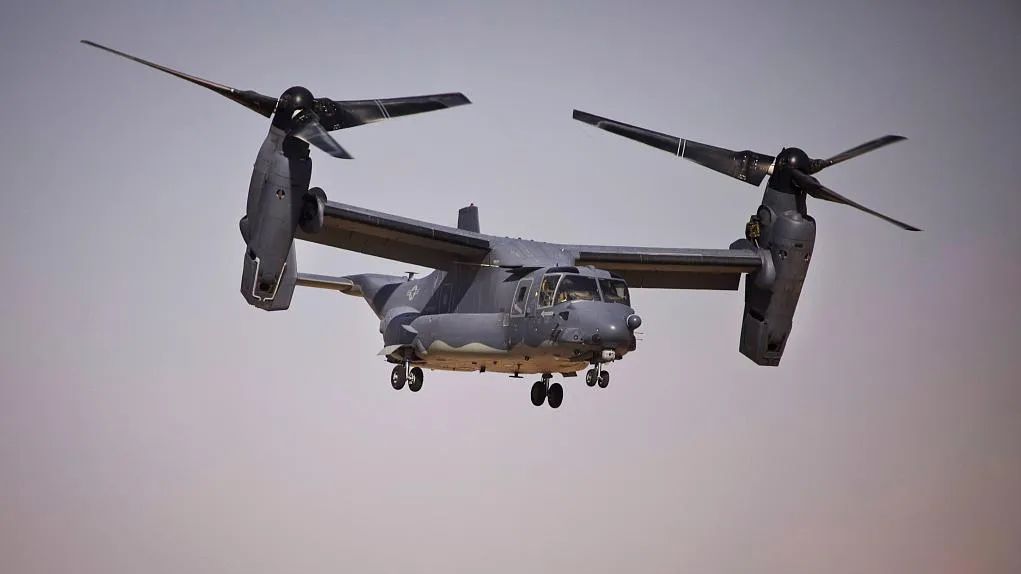 美军v-22"鱼鹰"军用飞机 资料图