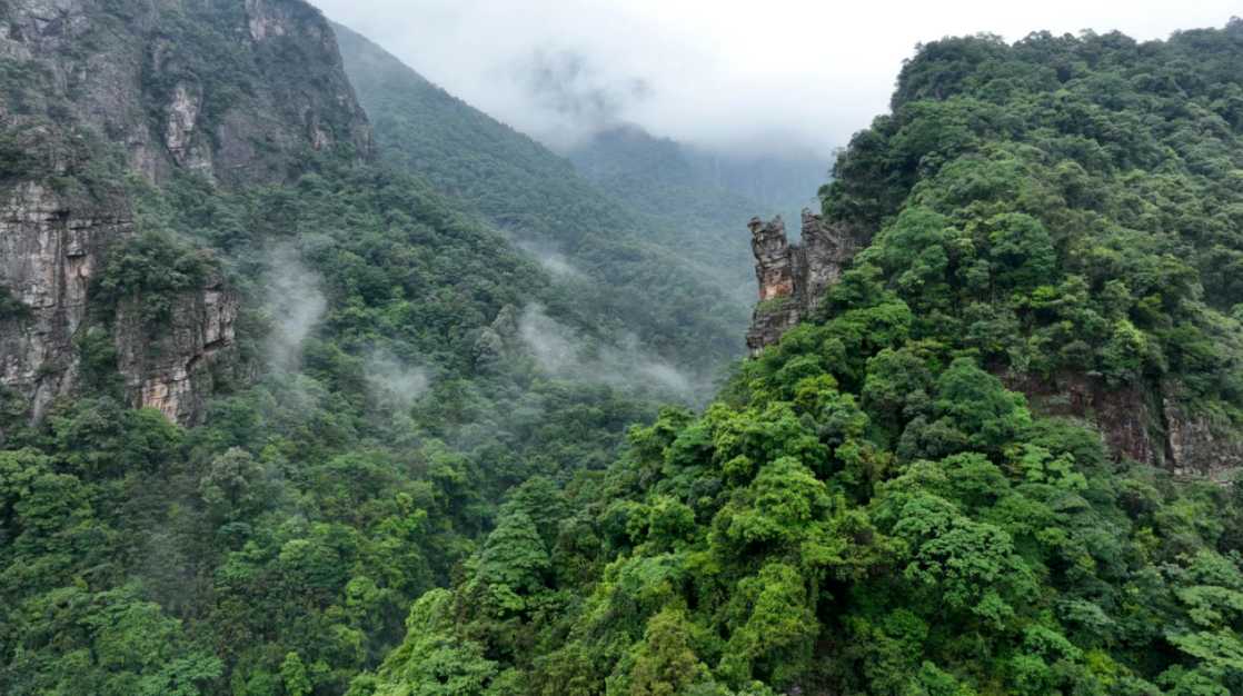 图为 英德石门台国家森林公园航拍