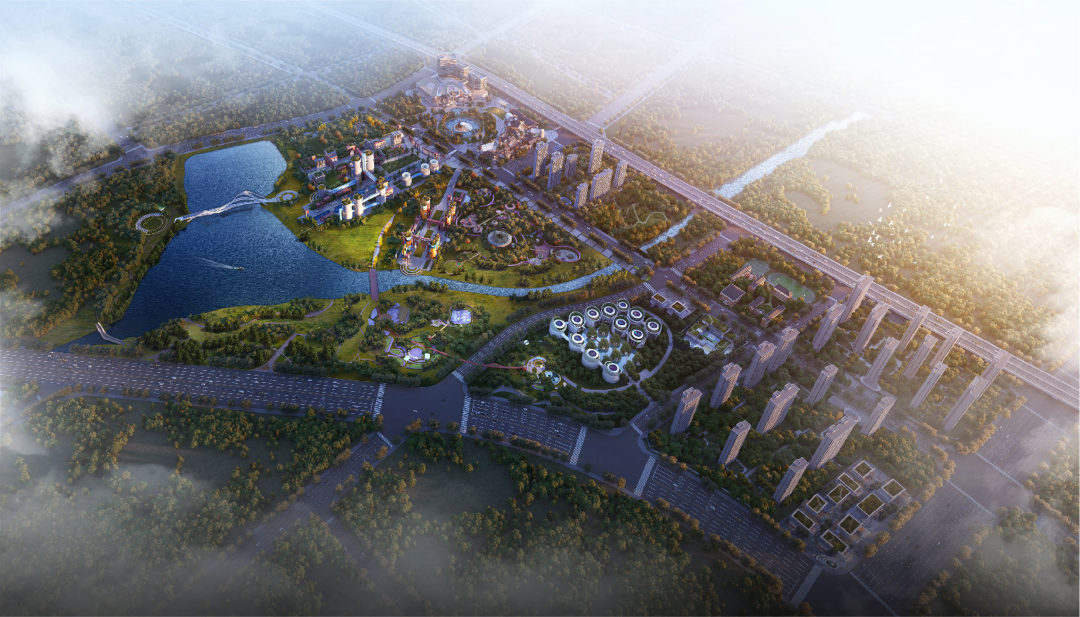 长丰县双墩镇蒙城北路与梅冲湖路交口东北街坊项目方案鸟瞰图(报会