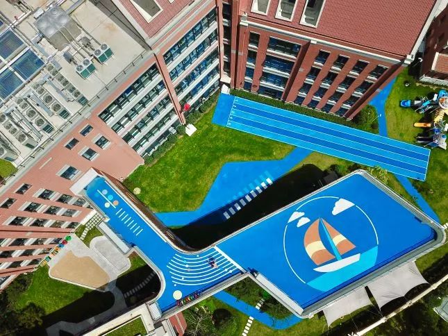 小红帆幼儿园新园舍俯瞰.&nbsp; &nbsp; 袁婧摄