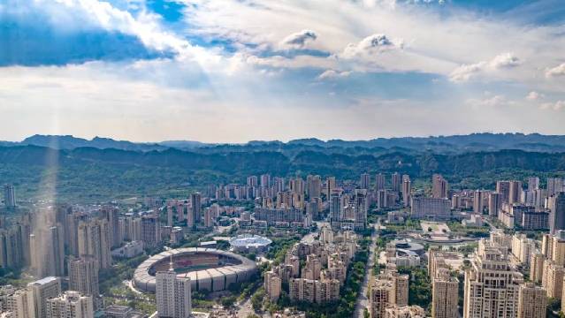 清晨的南川城区航拍|航拍_新浪新闻