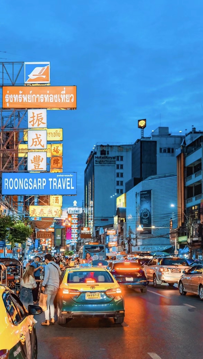 泰国唐人街夜景&nbsp;图/陈仲伟