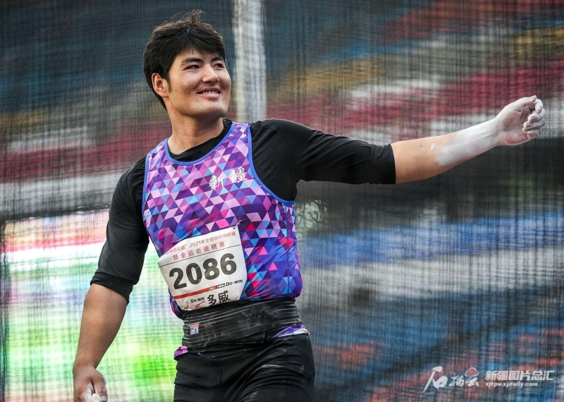 阿卜杜艾尼在亚洲田径锦标赛中获得冠军.自治区体育局供图
