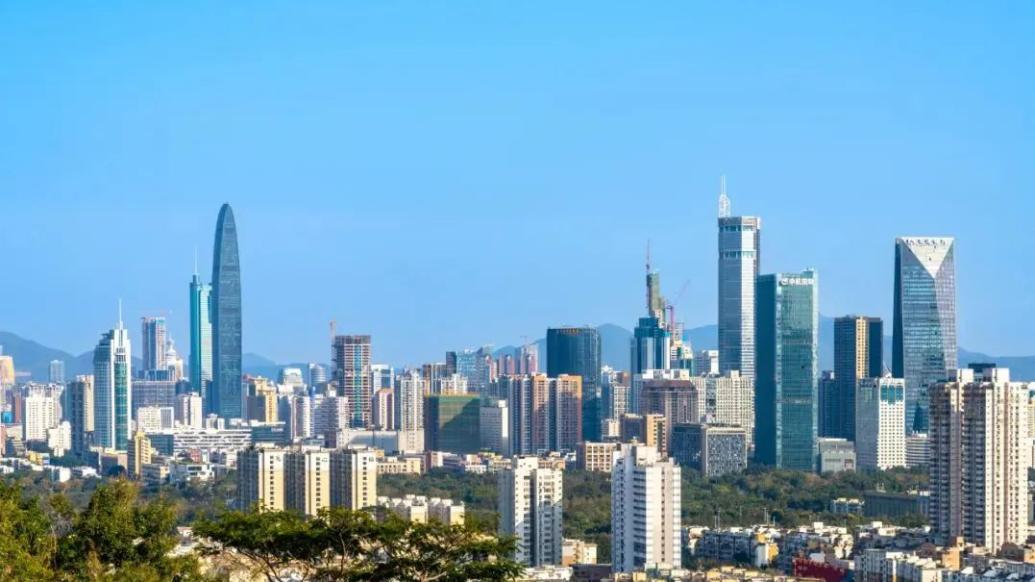 深圳罗湖区城市天际线建筑全景.视觉中国 资料图