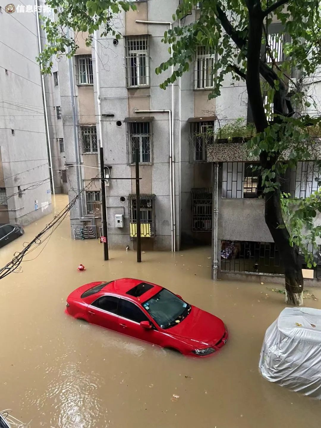 康乐小区已经出现水浸.信息时报记者 徐敏 摄