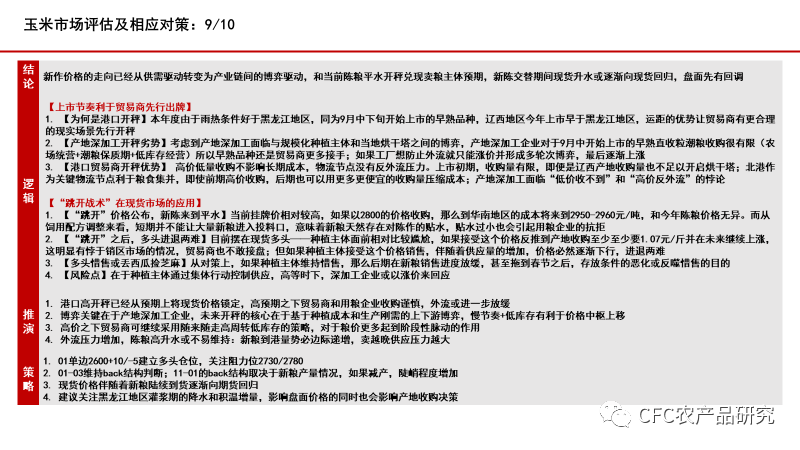 【玉米周报】上下游预期博弈之下，新陈作之间高升水或面临回归