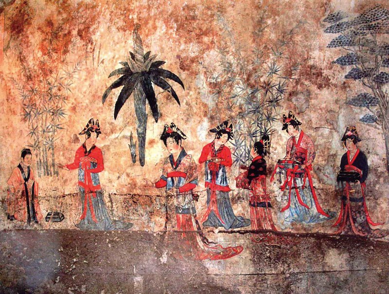 1〕 《苏蕙寄锦图》&nbsp;宝山辽墓2号墓壁画