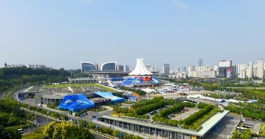 图为中国-东盟博览会举办地广西南宁国际会展中心.(资料图片)