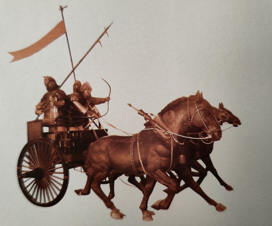 图十,驷马战车复原模型(北京中国人民革命军事博物馆陈列)