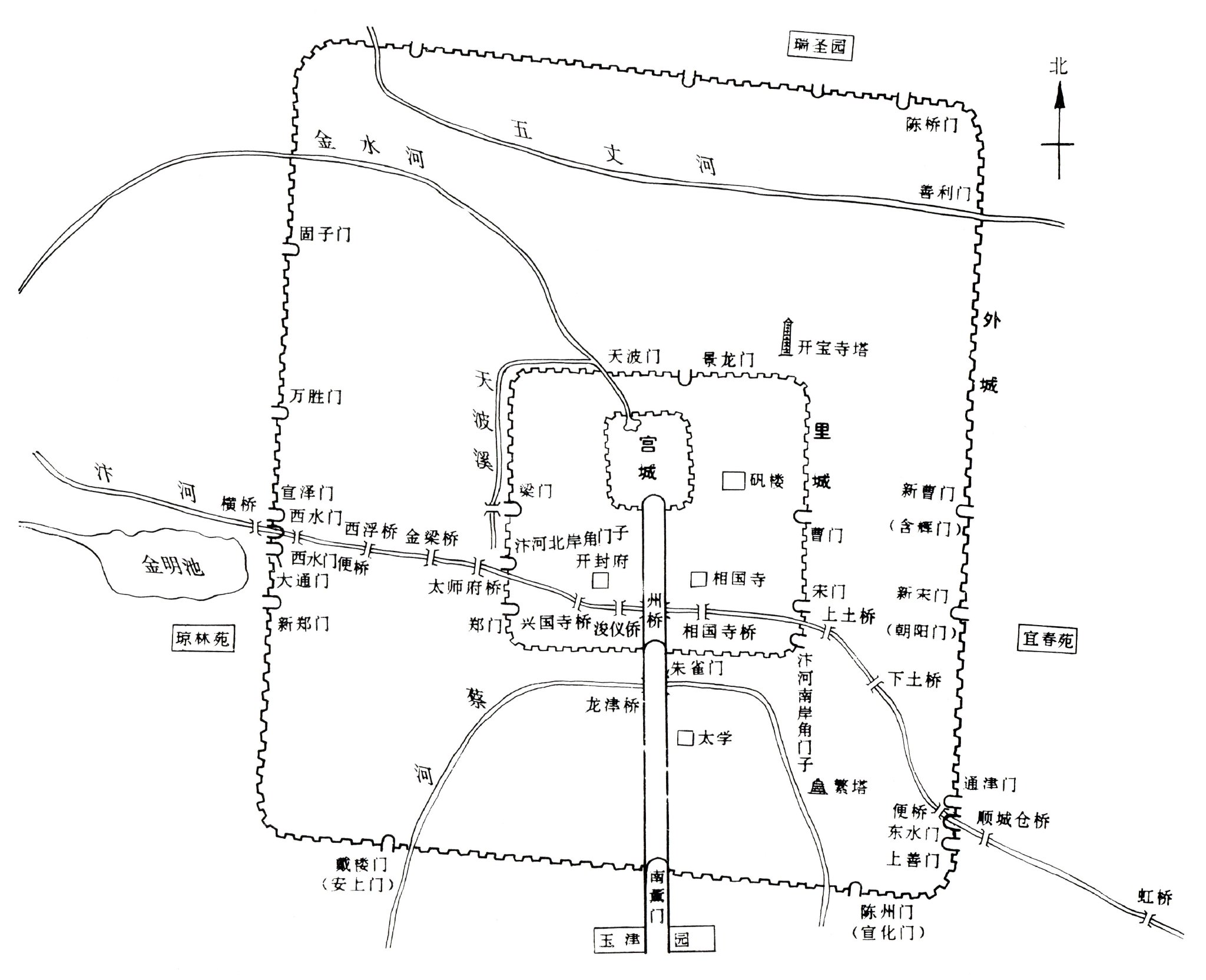 北宋都城东京地图图片