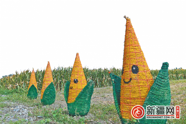 20组稻草人景观扮靓田野