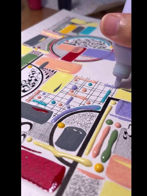Anamika 绘画过程分享 来源：S.W. Art Gallery_新浪新闻