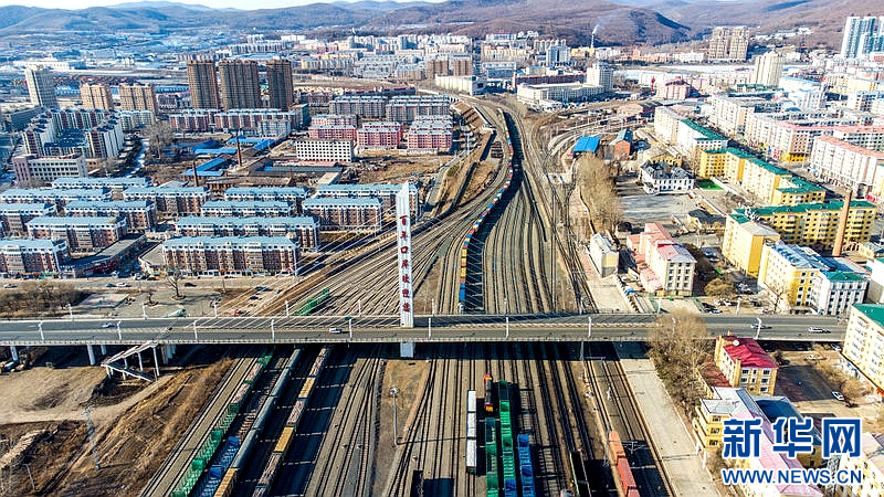 这是黑龙江省绥芬河市(无人机照片).