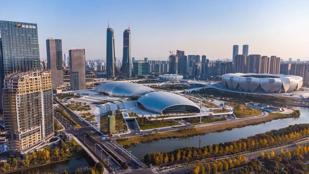 杭州奥体中心博览城.(图/图虫创意)