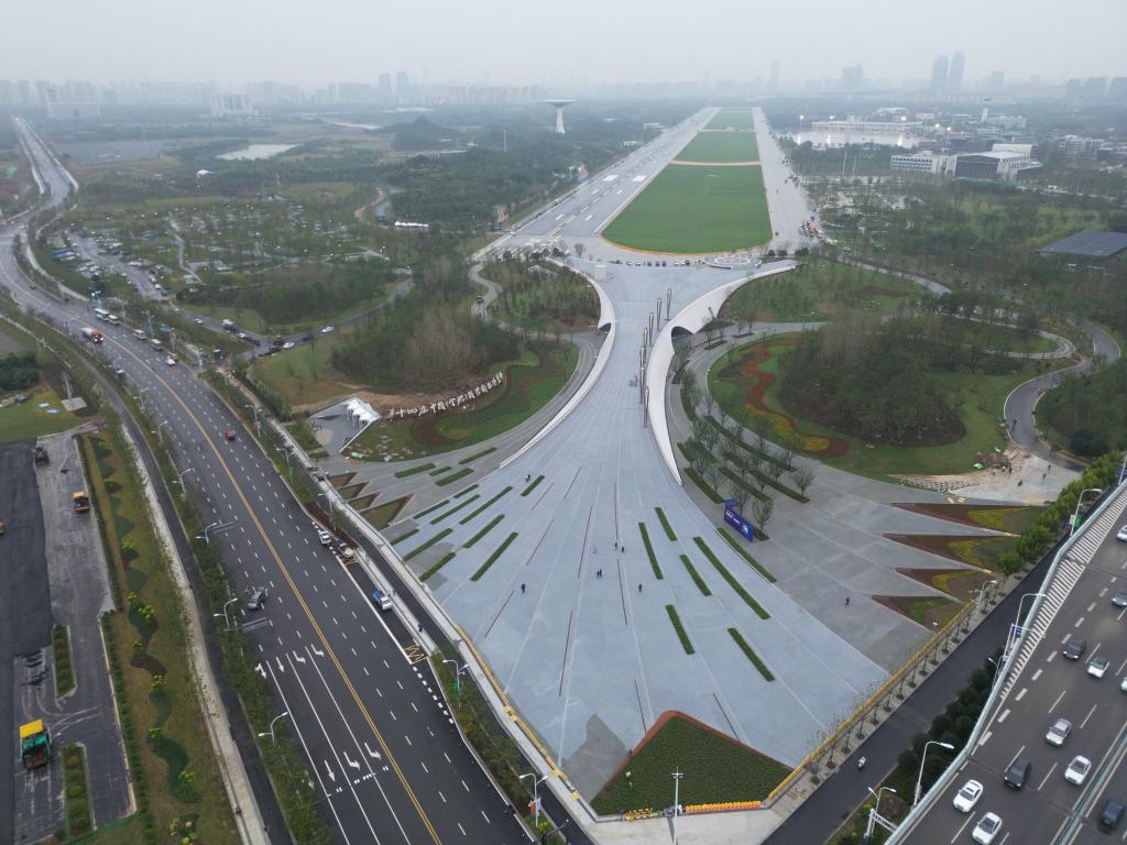 图为合肥骆岗公园航拍.(合肥市滨湖新区建设投资有限公司供图)