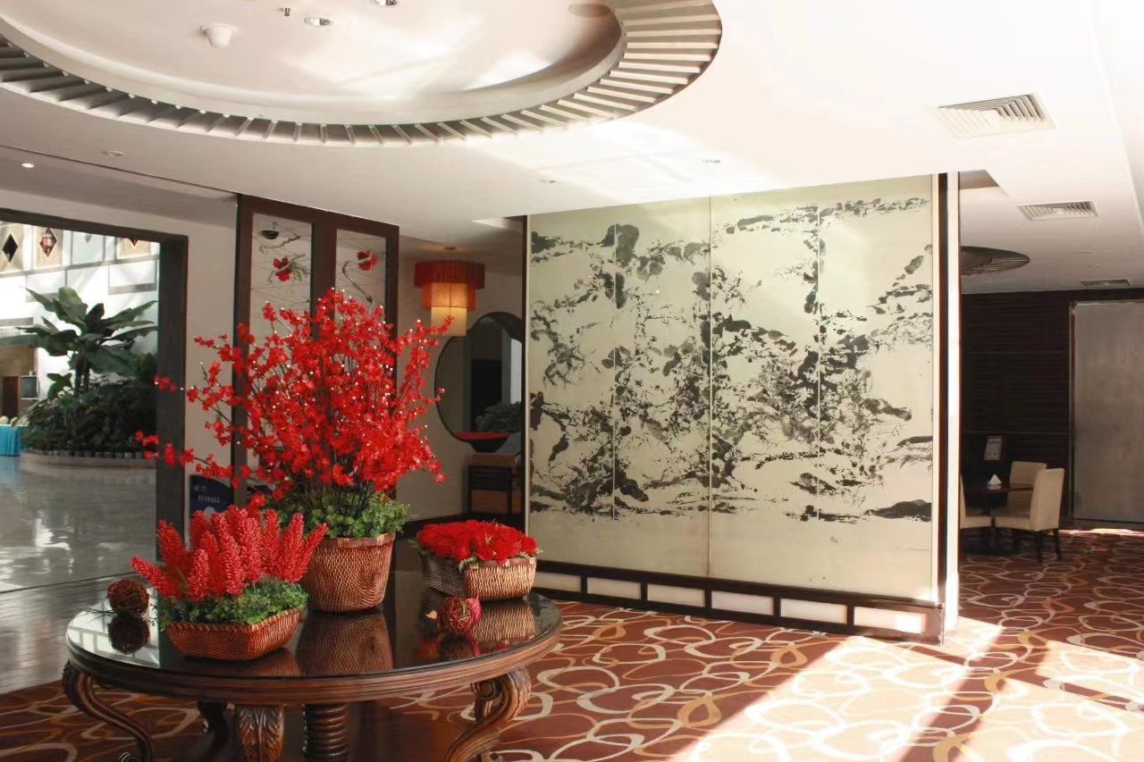 北京香山饭店赵无极水墨场景一角