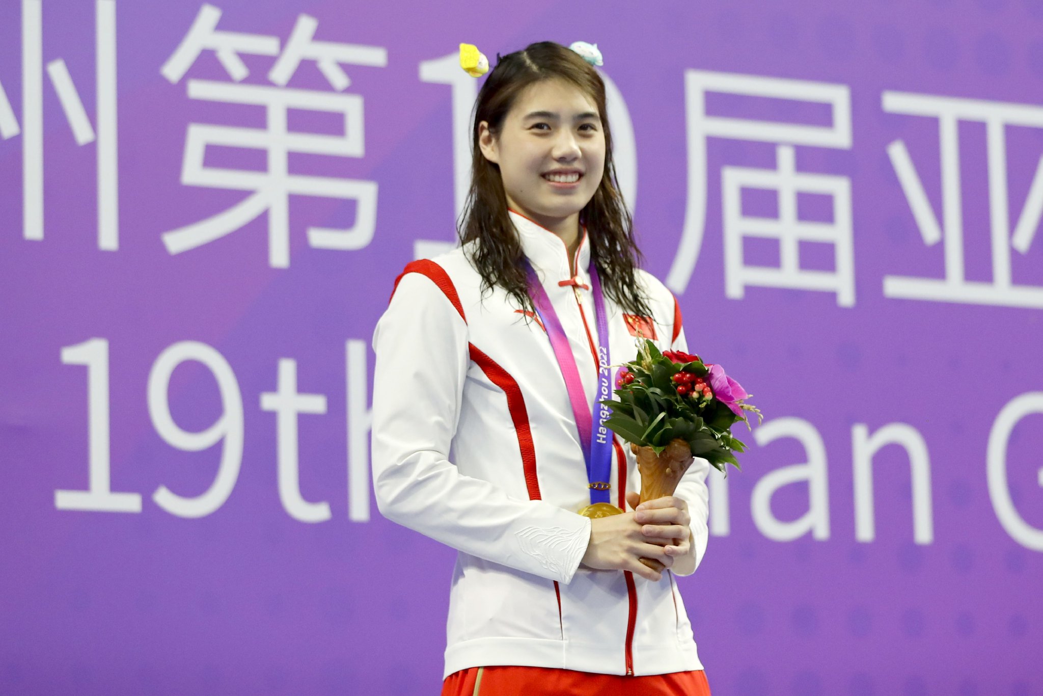 而在与张雨霏两道之隔的第一道,池江璃花子触壁