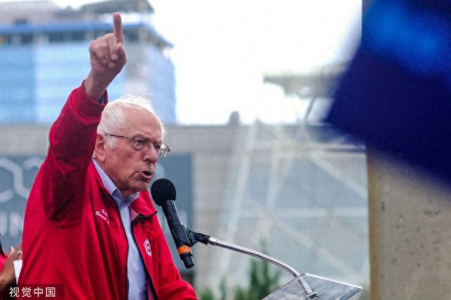 拜登为汽车工人大罢工站台,美资深参议员桑德斯:"历史性的一天"|拜登