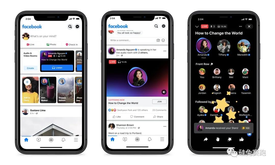 Facebook 的 Live Audio Rooms