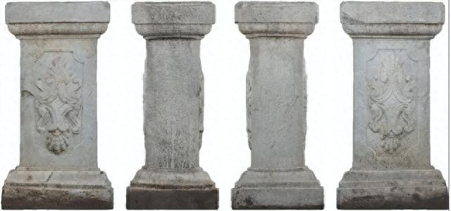 部分回归石柱与现存石柱对比,纹饰,形制十分相似(上图为回归石柱,下图