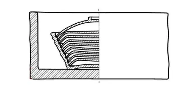 钵式支圈 覆烧法复原图
