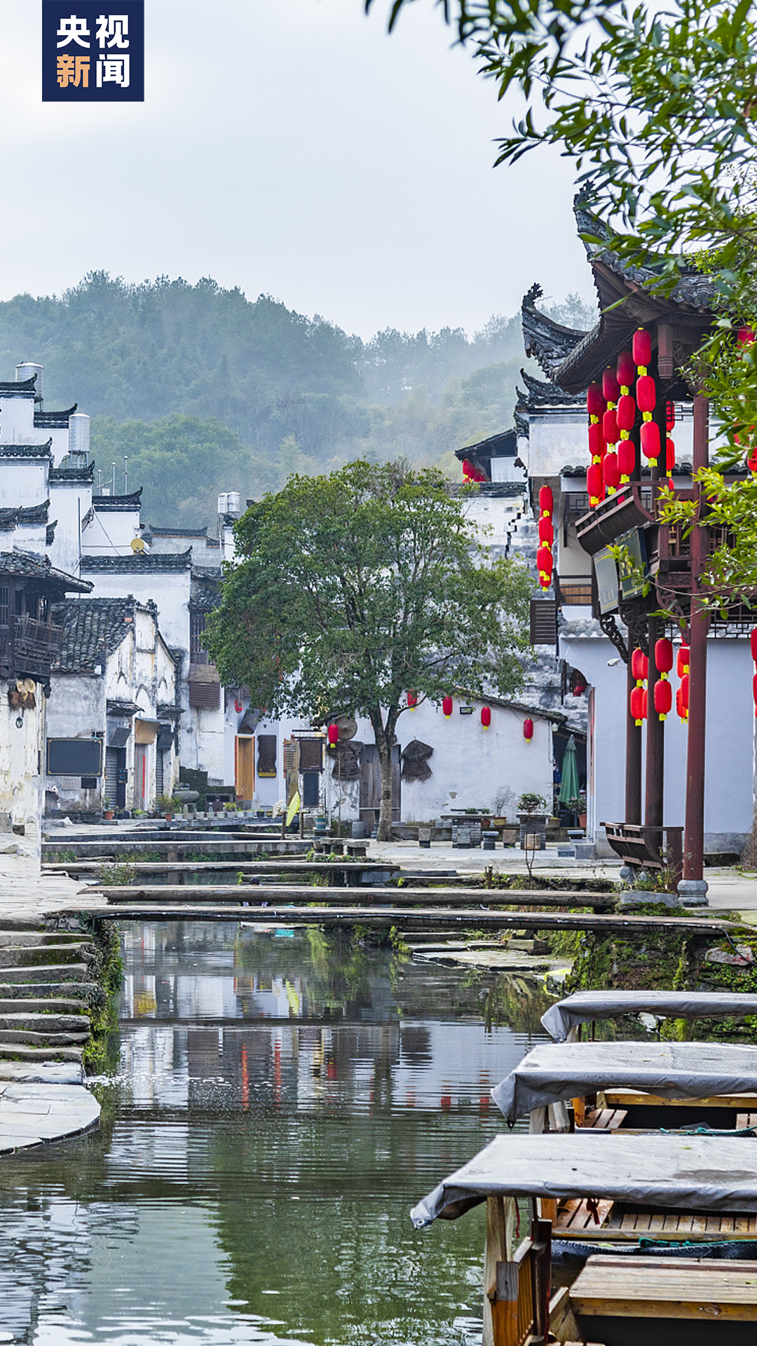 婺源李坑风景区△月亮湾8215 水口在婺源,每个村落的水口也都是