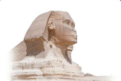 埃及狮身人面像。