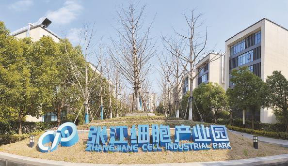 张江细胞产业园集聚了一批生物医药头部企业 本报记者 刘歆 摄