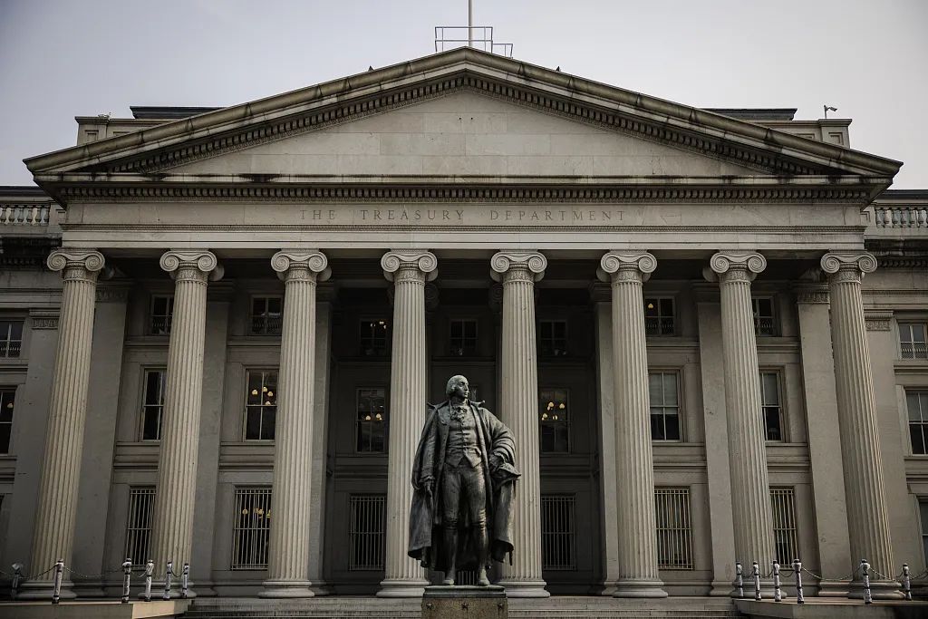 美国财政部大楼&nbsp;资料图