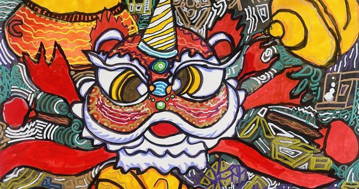 画出醒狮精神气！|作品名称|角灯|醒狮_新浪新闻