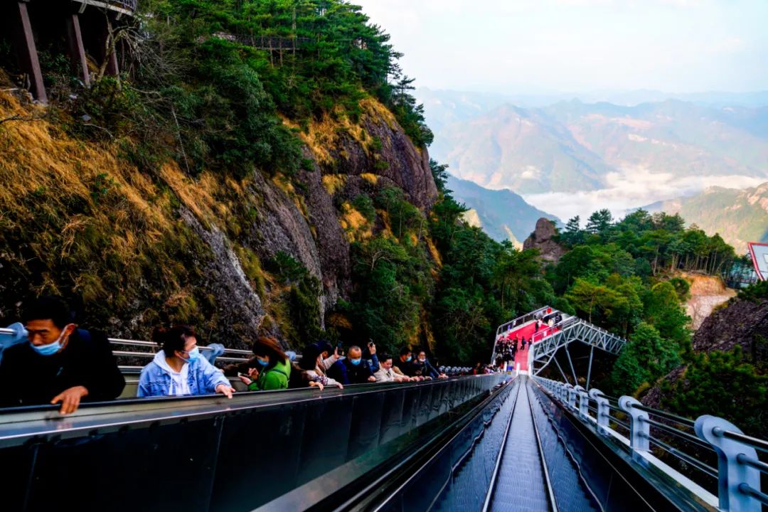 神仙居景区的登山扶梯.图/受访者提供