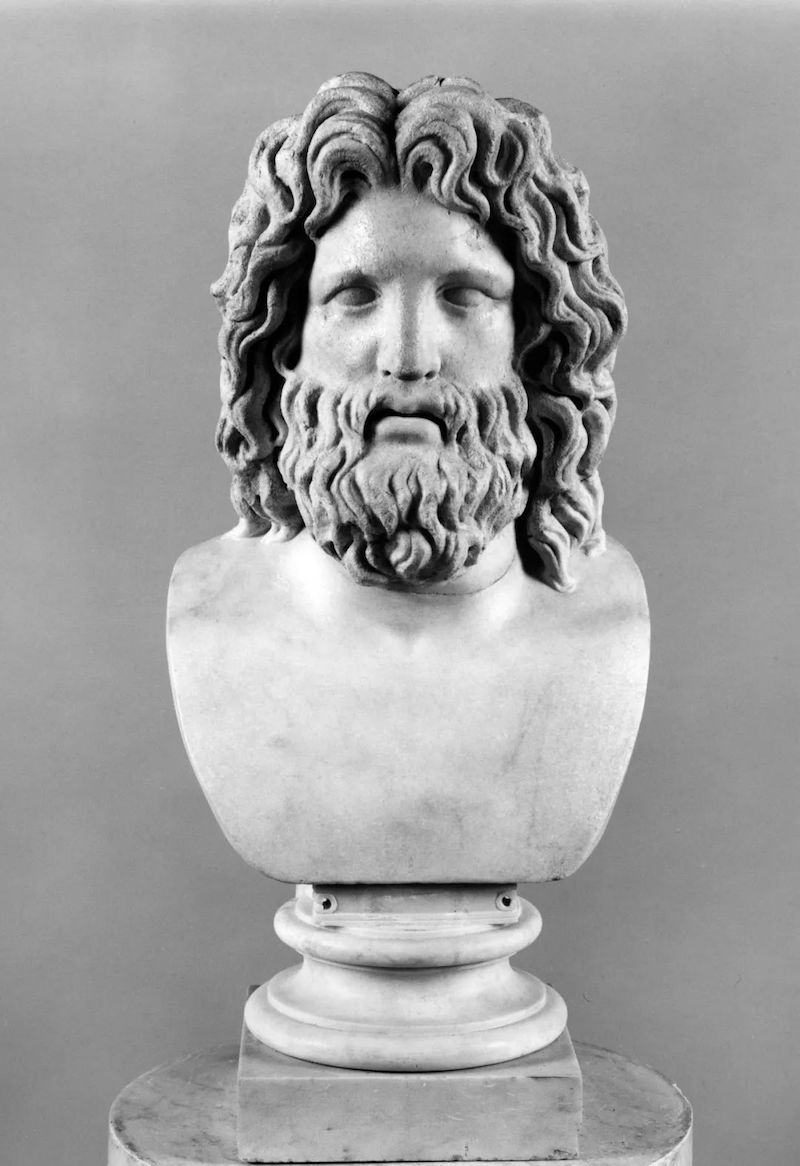 朱庇特胸像,大理石,公元2世纪,高65厘米,宽45厘米,长35厘米,法尔内塞