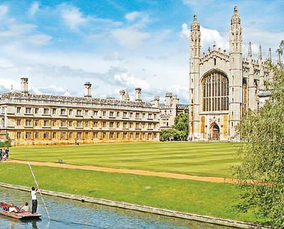 英国剑桥大学校园景色.资料图片