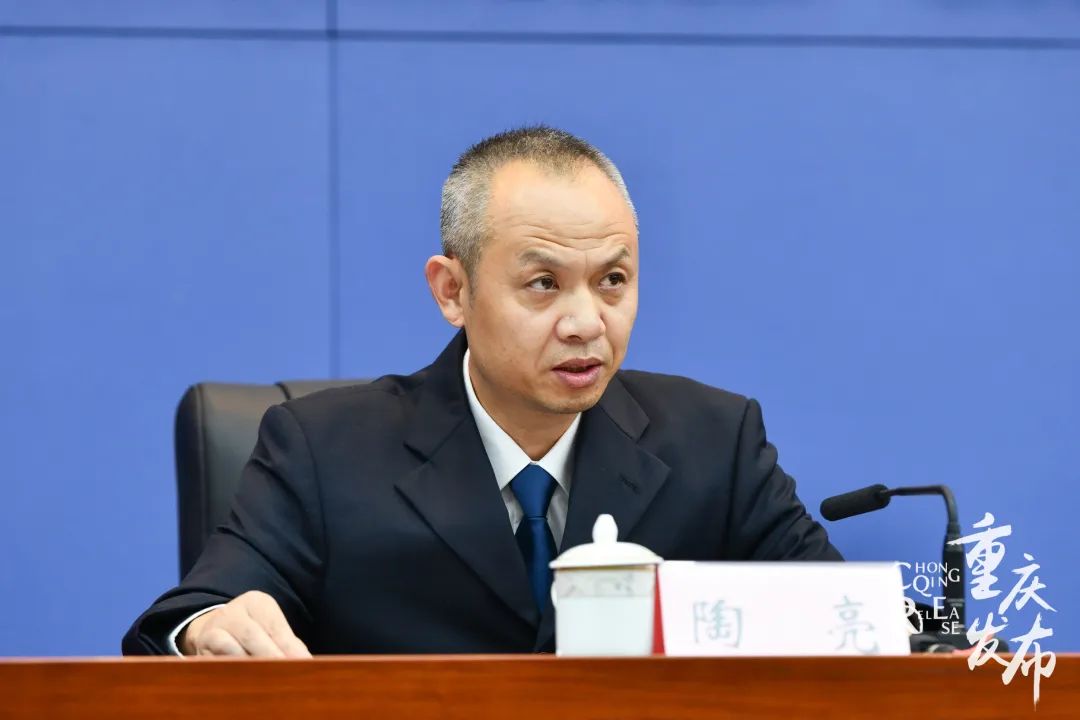 陶亮回答记者提问 邹乐 摄