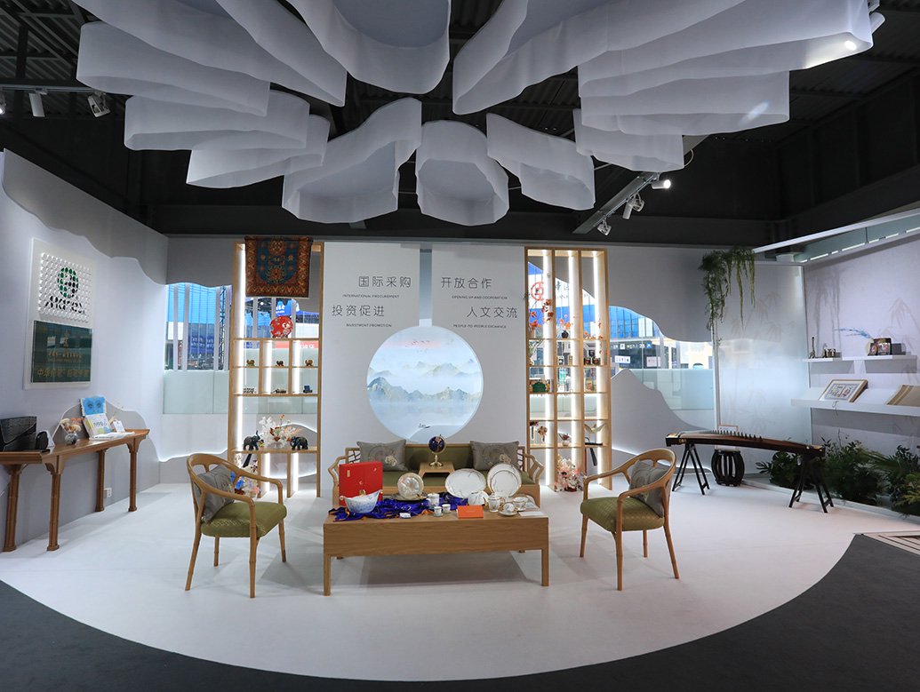 "一带一路"展区&nbsp; &nbsp;上海市商务委供图