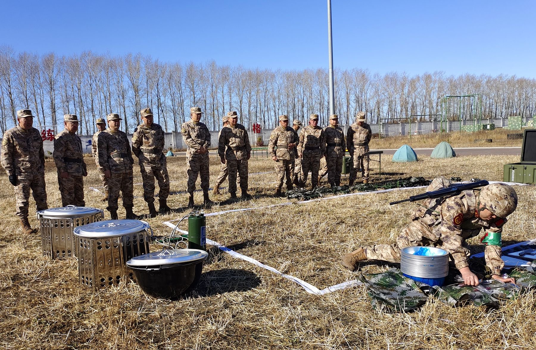绥化军分区百名民兵军事比武"向战而行"