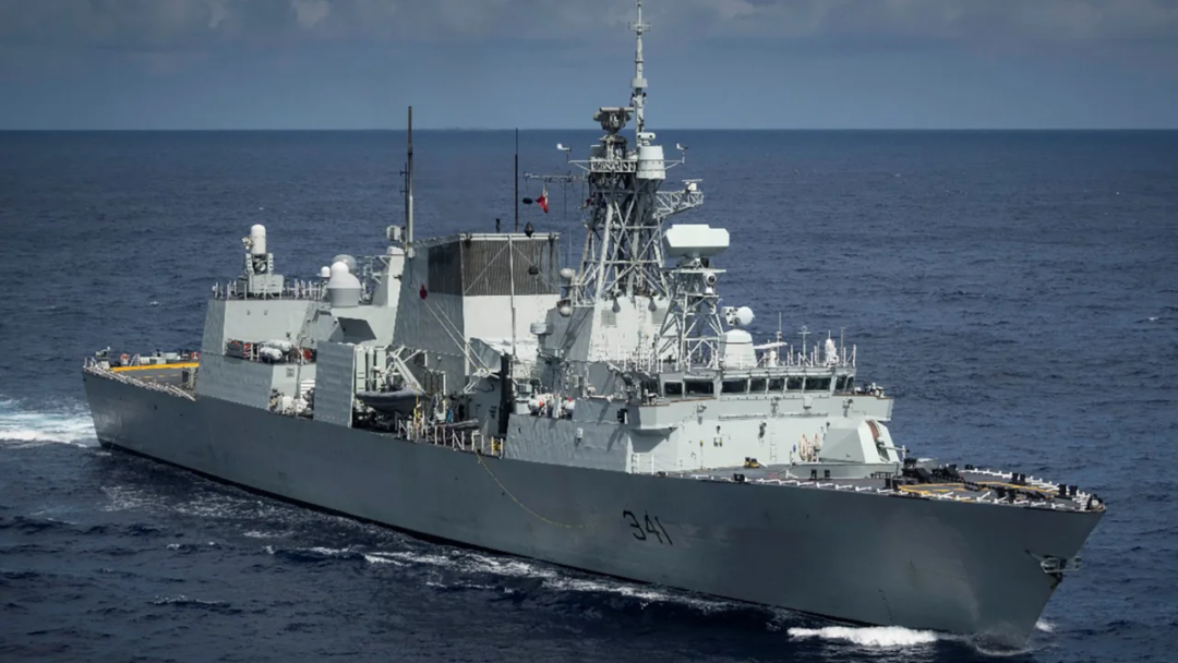 加拿大“渥太华”号护卫舰擅闯南海 资料图 图源：CNN
