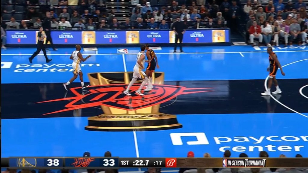 看着这花花绿绿的地板,nba告诉全世界:季中锦标赛来了|锦标赛_新浪