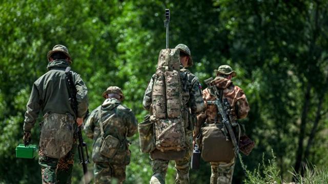 当地时间2023年6月13日,俄罗斯莫斯科,俄陆军中央军区士兵参加军事