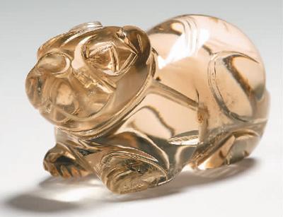 东汉卧式水晶兽,临沂市博物馆藏.清华大学艺术博物馆供图