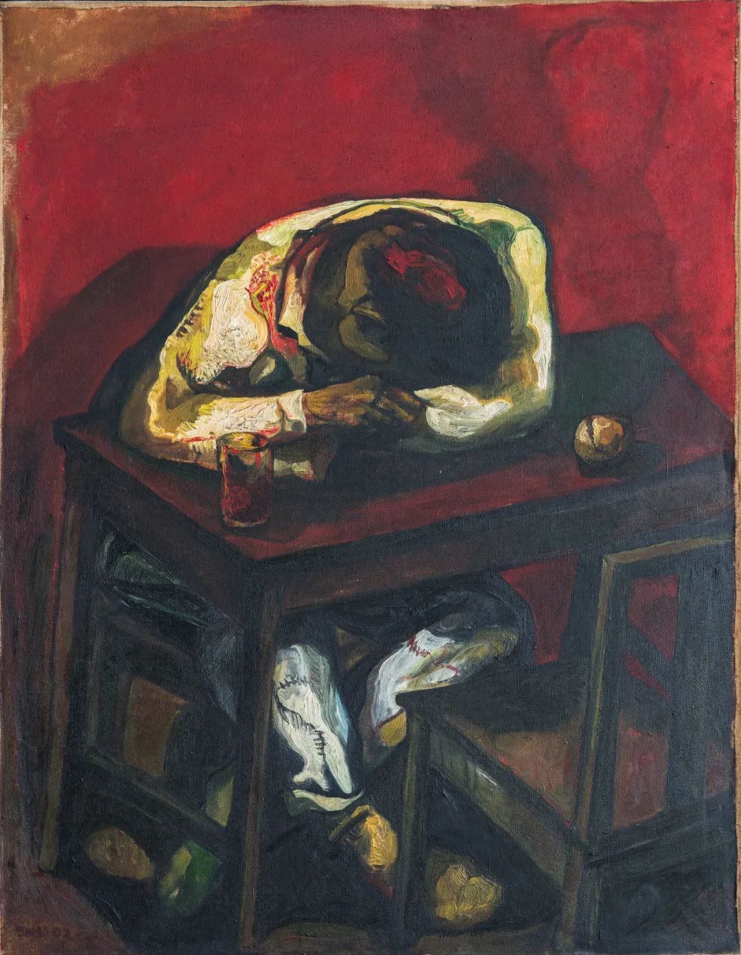 张恩利《悲伤》,1992,布面油画,115×89cm