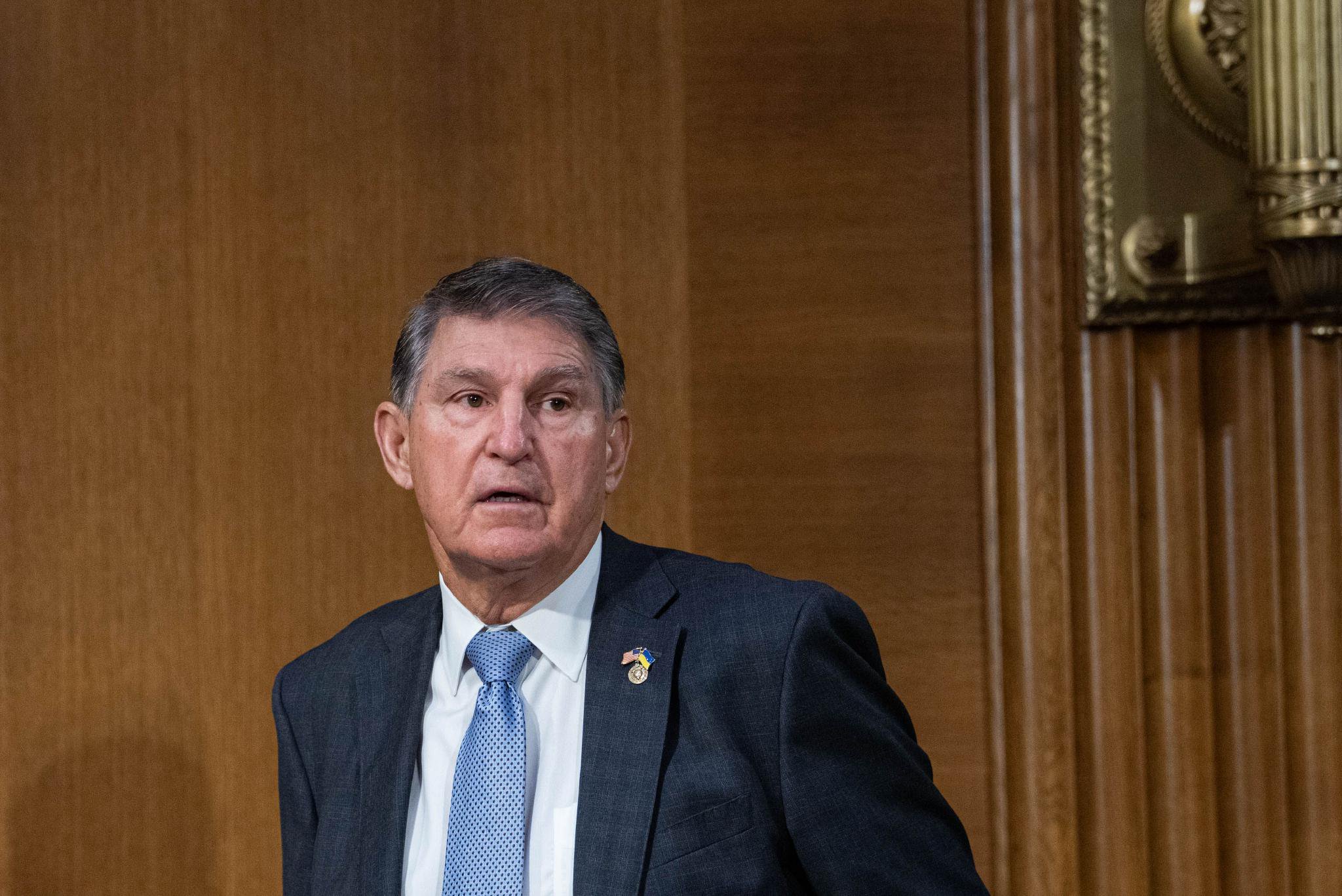 资料图:美国西弗吉尼亚州民主党参议员乔·曼钦 图源:澎湃影像